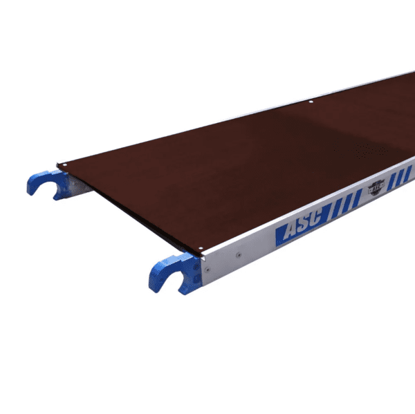 Piattaforma trabattello ASC senza botola con superficie antiscivolo e struttura in alluminio.