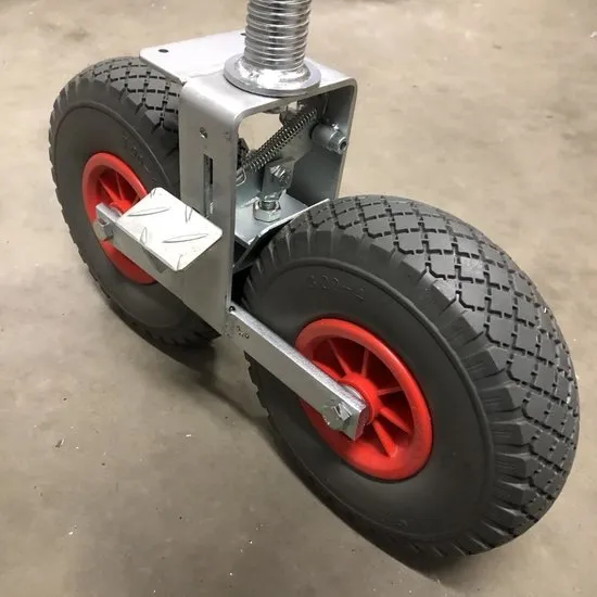 Doppia ruota con struttura rinforzata per trabattelli, ideale per terreni accidentati