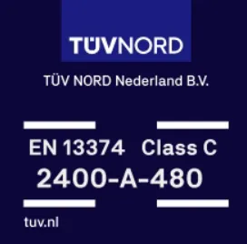 Certificazione TÜV NORD EN 13374 Classe C per sistemi di protezione