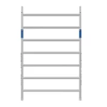 Montante frontale in alluminio per trabattelli, con scala integrata per un facile accesso.