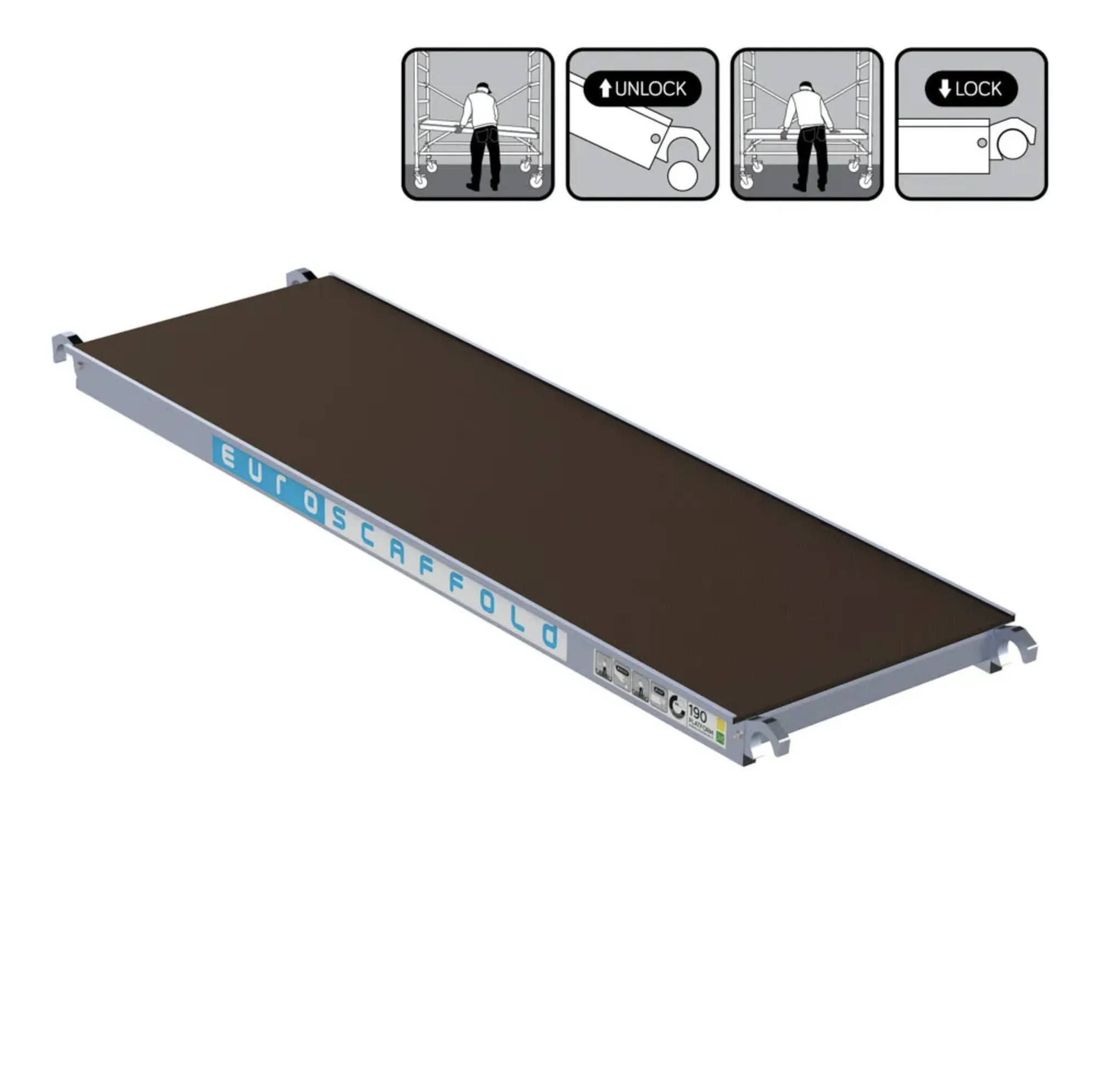 EuroScaffold Mobile Scaffold Platform – Dettaglio Vista Laterale