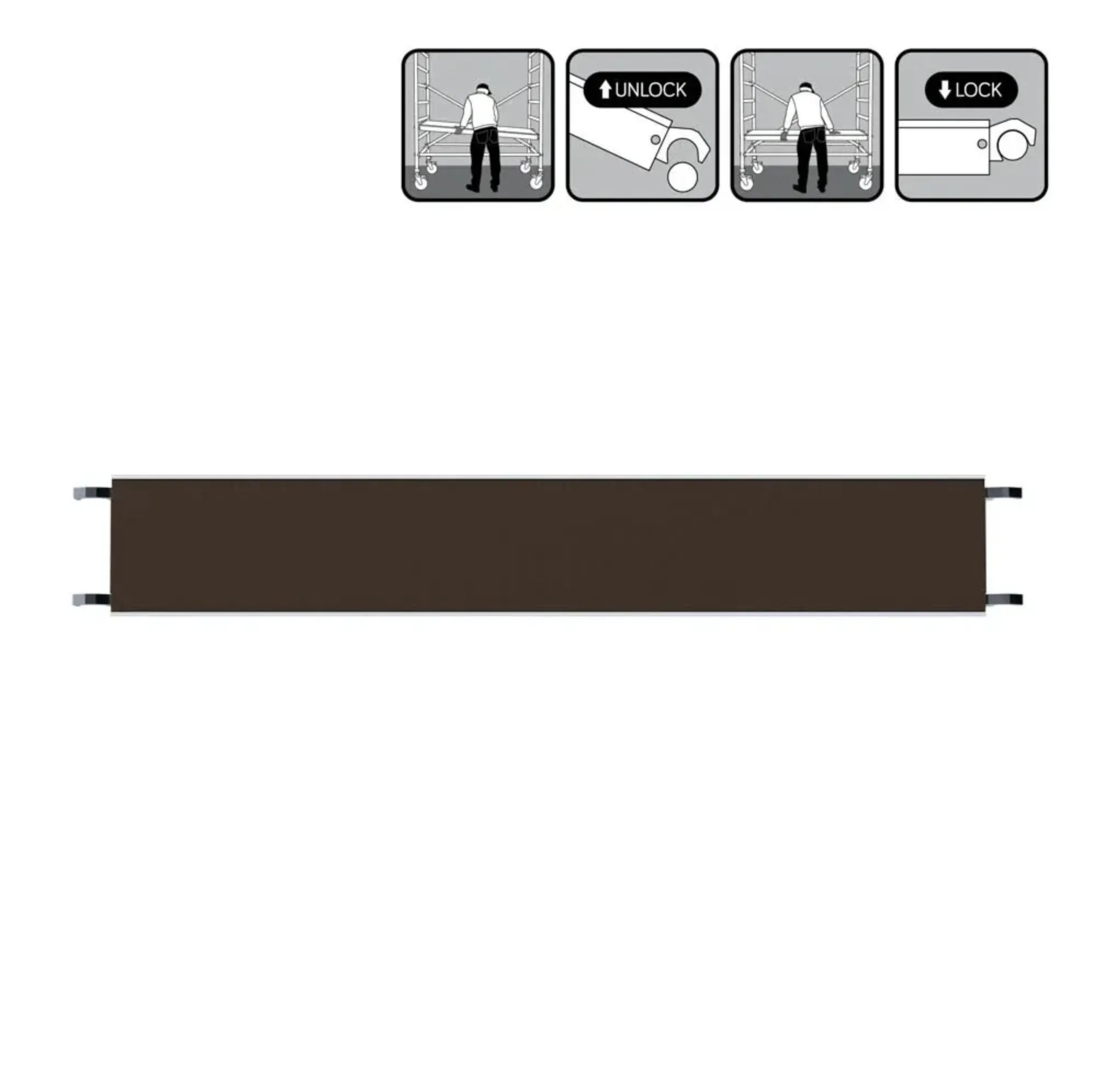 Piattaforma mobile EuroScaffold con rivestimento antiscivolo