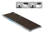 Piattaforma trabattello EuroScaffold 190 cm con botola e superficie antiscivolo